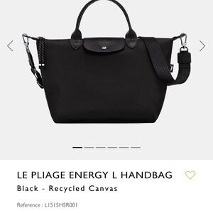 Longchamp Black Le Pliage Energy L Shoulder Bag
